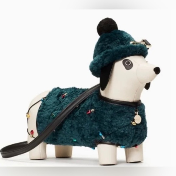 kate spade Handbags - NWT Kate Spade Claude Dachshund Dog Crossbody Bag, Peacock Sapphire